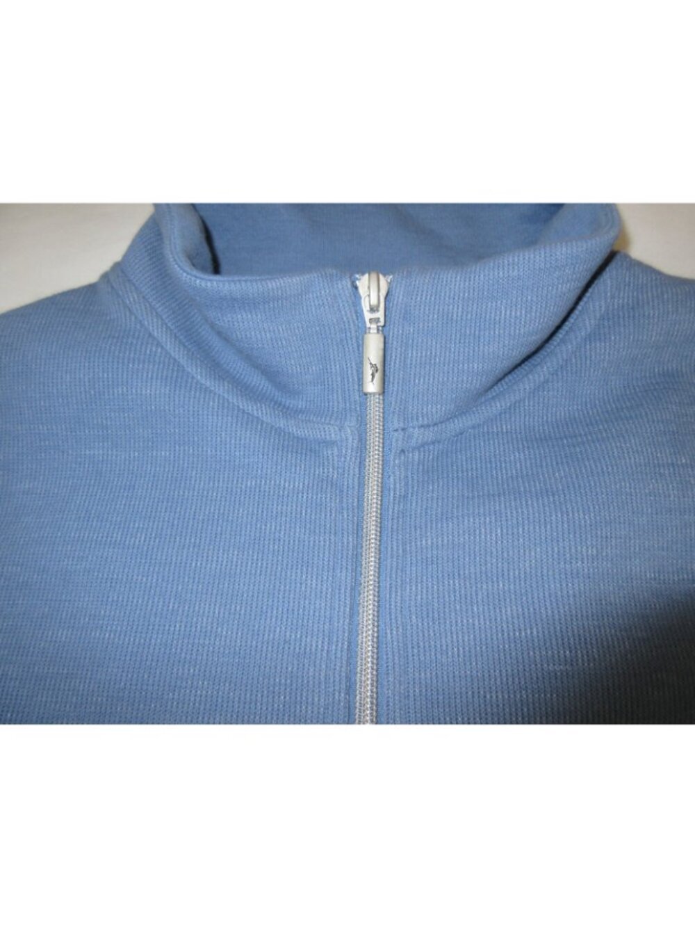 Men's Tommy Bahama full zipper sweatshirt Light Denim Blue Size Small NWT - Picture 4 of 6